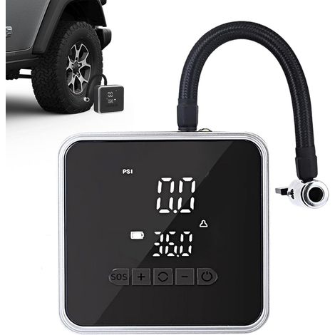 Pompe à air sans fil, pompe à air de voiture,Pompe à air automatique portable avec écran d'affichage numérique - Inflator de pneu sans fil accessoires automobiles à inflation rapide pour femmes, homme (1/5)