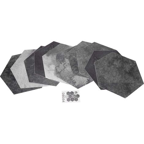 Autocollant de sol Hexagonal de simulation, autocollant de sol en carrelage auto-adhésif imperméable et antidérapant à motif Unique, 10 pièces (1/5)