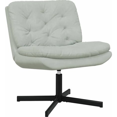 Fauteuil de Salon，Chaise，Fauteuil relaxant pivotant Gris clair 63 x 75 x 76 cm Velours CFW345487 (1/5)