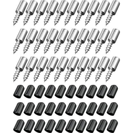 30 Regalstützstifte mit Gummischutz, selbstschneidende Regalstifte für Möbel, Schränke, Bücherregale, Weinkühlschränke, ø 7,5 mm, Tragkraft bis zu 20 kg (1/5)