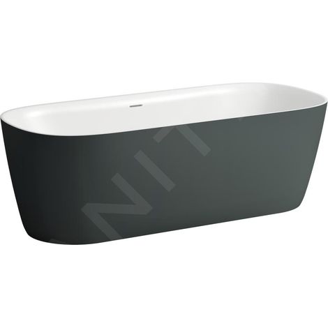 LAUFEN MEDA Baignoire, à poser, gris trafic mat/blanc brillant, (1/3)
