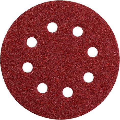 25 feuilles abrasives auto-agrippantes, 125 mm, P 400, pour bois et métal, pour ponceuse excentrique 25 pièces