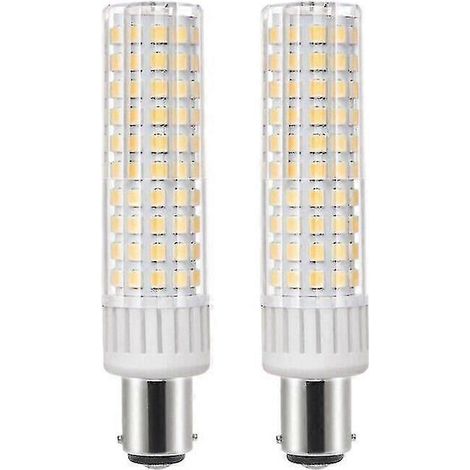 Ampoules LED 8 W, culot B15d, blanc chaud 3000 K, 910 lm, 220 V/230 V, équivalent 90 W/80 W/75 W, lot de 2 (1/2)