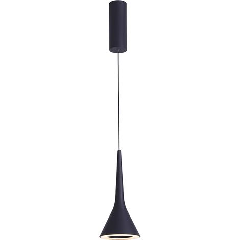 Lámpara colgante DARR, 10W, negro, Blanco cálido