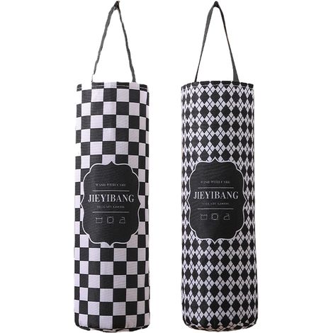 Lot de 2 supports pour sacs de courses en plastique, distributeur et range-sacs. (1/5)
