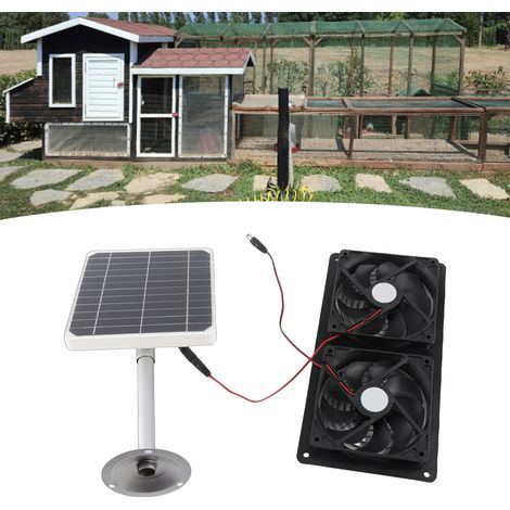 Support de Panneau Solaire 20W avec Ventilateur d'Extraction Étanche pour Poulailler et Abri de Chien -AUTRES (1/5)