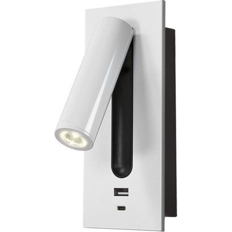 Liseuse LED Lampe de Chevet Lampe de Chevet avec Interrupteur Caché, Type C Lampe de Chevet Encastré Applique Murale Liseuse, Rota (1/5)