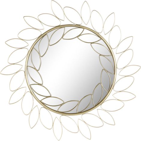 Miroir Métal Miroir 80X2X80 Doré (1/4)