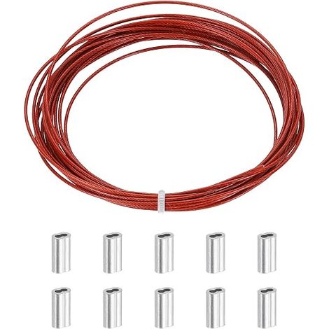 1mm x 5m Stainless Steel Cable Wire Guide Red (1/5)
