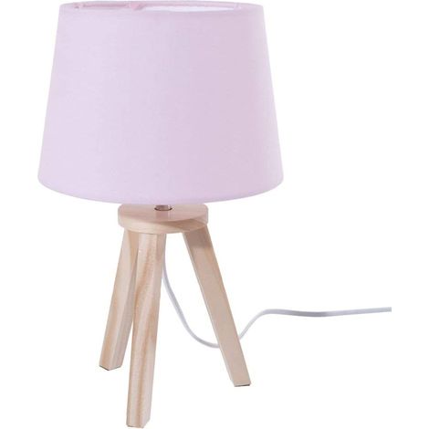 Lampada da notte con paralume rosa, 31 cm (1/3)