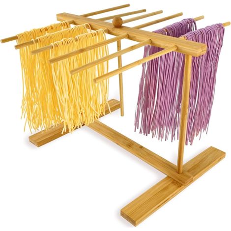 Fresh Pasta Rack with 12 Rods, Pasta Dryer, Fresh Dryer, Reusable for Drying Pasta, Linguine, Pasta, Easy to Clean (1/5)