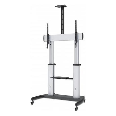 Manhattan 461672 Supporto TV a parete 2,54 m [100] Argento (TV/MONITOR TROLLEY STAND- - 60-100IN VESA TO 800X600MM 100KG) (1/4)