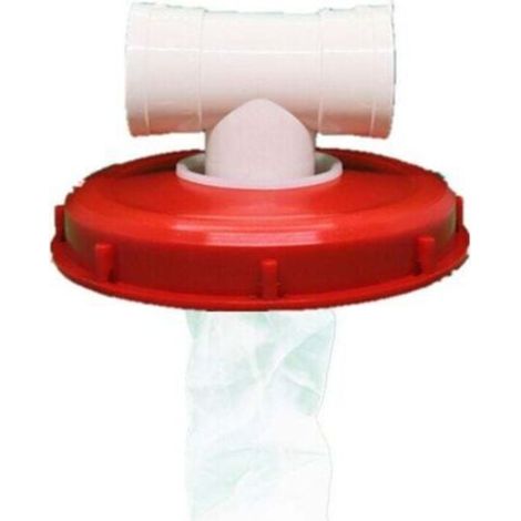 Couvercle de Réservoir IBC avec Filtre en Nylon Lavable pour Réservoir d'eau de Pluie IBC 1000 litres,Filtre À Couvercle IBC Accessoires de Réservoir IBC,Filtre à Eau de Pluie en Nylon(Té de 245 mm av