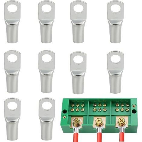 Cosses Tubulaires Kit,10x Cosses Annulaires 50 mm² Trou Ø M8 (1/5)