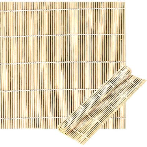 2 paquets de tapis de bambou japonais pour sushis (24 24 cm yu-b) (1/4)