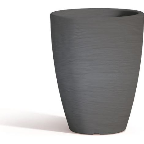 Vaso arredo interno ed esterno adone round grigio 38 cm