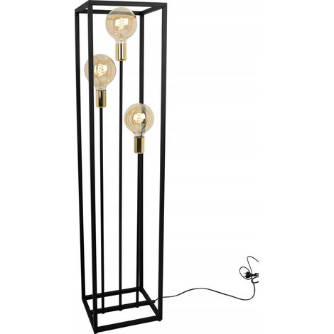 SCHWARZE METALL-STEHLAMPE 130 CM