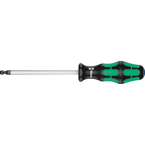 Tournevis hexagonal à tête sphérique, 1/4 pouce x 125 mm, Noir/vert (1/5)