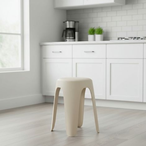 Tabouret TOM / Beige/ 46.5x43x43 (1/5)