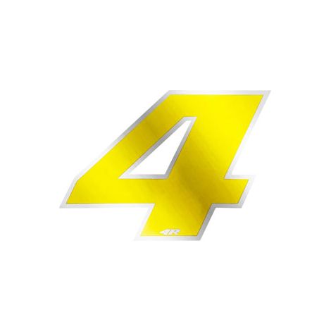 Numeri Gara Anodizzati 27 x 37 mm - Colore: GIALLO - Numeri: 4