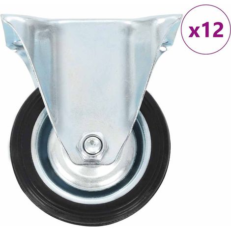 vidaXL Ruedas fijas 12 unidades 75 mm (1/5)