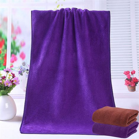 2pcs Bath Towel Set, Quick Drying Microfiber Highly Absorbent Towels Soft Comfortable Towel for Bath Fitness Bathroom Shower Sports Yoga (1/5)