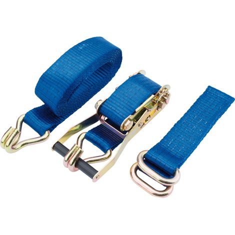Draper 3M (10ft) Ratcheting Vehicle Tie Down Straps – Heavy-Duty 2,500kg (5,500lb) Capacity, 50mm Wide, Model 60969