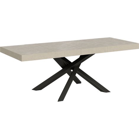 Tavolo Allungabile 160-264x90x77 cm Volantis Premium Cashmere Telaio Antracite (1/5)