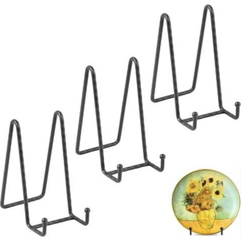 Supports de plaque - Non spécifié - 6 pouces - Métal - Noir - 3 pièces