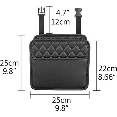 Sac de rangement pour dossier de siège auto, boîte de rangement en cuir PU pour sièges avant et arrière, accessoires auto grande capacité (1/5)