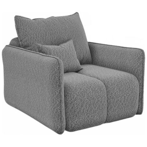 Sessel Designersessel MORGANO Stoff Abriamo Silbergrau (1/3)