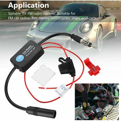 Antenne de Signal stéréo FM AM pour voiture, amplificateur aérien, Booster 12V (1/5)