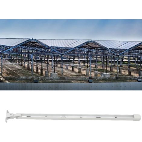 Juego de varillas de ventilación de aluminio robusto para invernadero con 6 tornillos, 39 cm, blanco – Apertura manual y soporte para ventanas y techos (1/5)