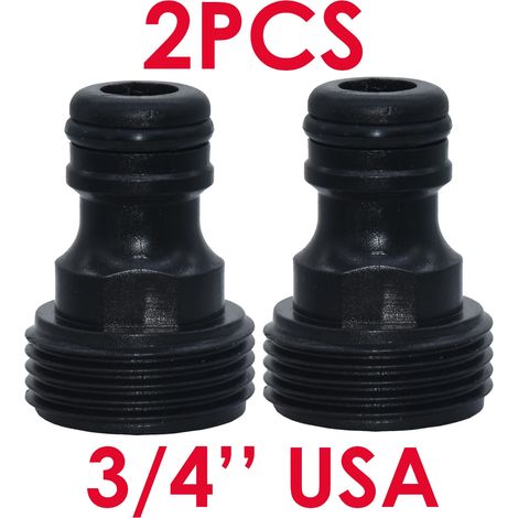 (Pour les États-Unis (2 pièces) M-3/4'') Raccord rapide EURO USA 3/4'' mâle mâle fileté pour tuyau d'arrosage, système d'irrigation goutte à goutte (1/5)