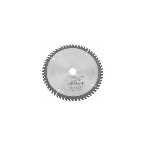 Lame Pour Scie Circulaire - 60 Dents - 165 mm - TCT Argentée - Coupe Cuivre Fer Aluminium Plastique Bois