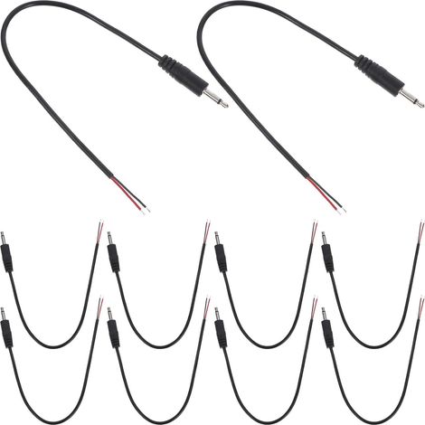 Câble Audio Mono 3, 5mm Fiche Mâle, Pvc Cuivre, Noir, 10 Pièces  Réparation et Remplacement, pour Media Player et Music Player, eur Jack 3, 5mm (1/5)