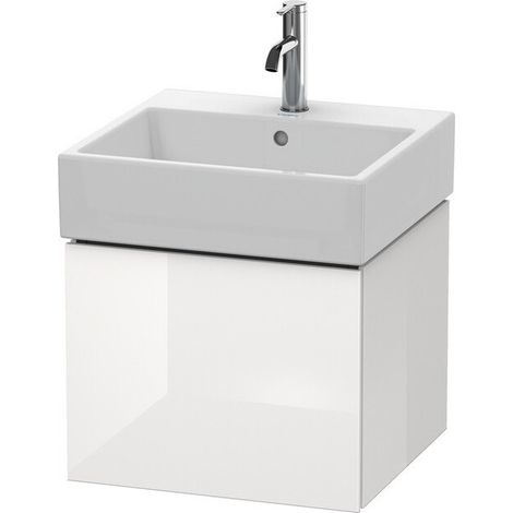 Meuble sous-vasque L-CUBE 394x484x459mm blanc brillant