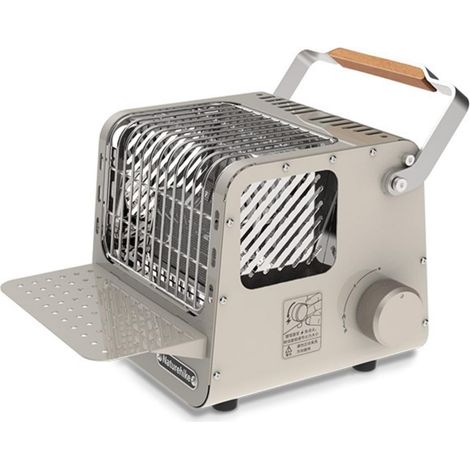 Chauffage portable 2 en 1, cuisinière à gaz, gaz de pétrole liquéfié, chauffage de camping pour tentes, température réglable, protection contre les surtensions (kaki) (1/5)