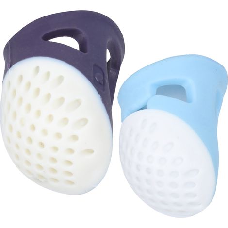 2 Protège-Doigts en Silicone pour Couture, Quilting et Travaux d'Aiguille, Dés à Coudre Réutilisables (1/5)