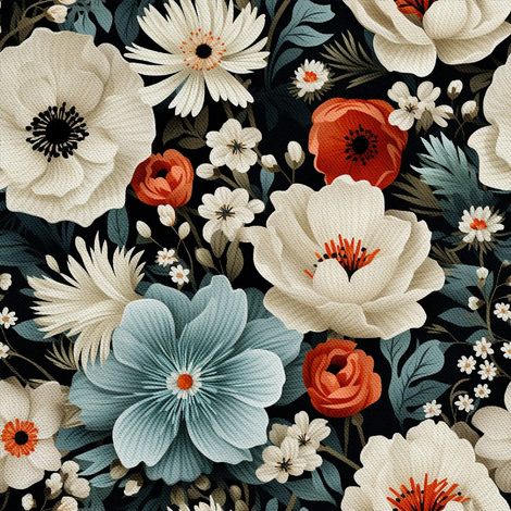 Tela decorativa para exteriores Oxford - Motivo floral I DX5663 (1/5)