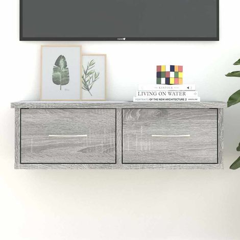 815079 vidaXL Wall Cabinet Grey Sonoma 60x26x18,5 cm Engineered Wood (1/5)