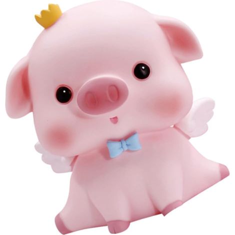 Tirelire Cochon Rose en Résine, Monnayeur Décoratif pour Garçon et Filles (1/5)