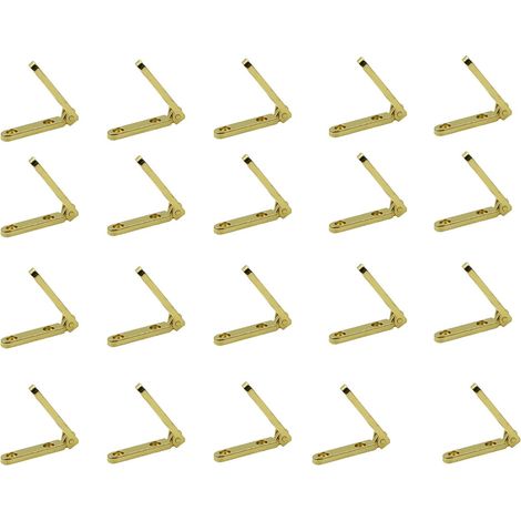 Juego de 20 bisagras para puertas de armario - Mini barril invisible para muebles, joyero oculto DIY, regalo, 33 cm, dorado, material de aleación de zinc (1/5)