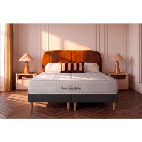Ensemble matelas sommier Windsor 200 x 200 cm - Couleur : Noir (1/5)