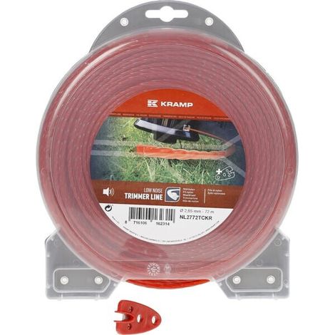 Hilo de corte di谩metro2.65mm x 72m trenzado silencioso rojo UNIVERSAL NL2772TCKR