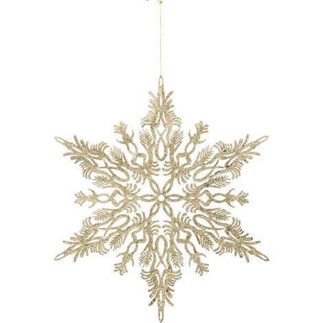 Suspension de Noël Flocon Arabesque Doré D 35 cm - Feeric Christmas