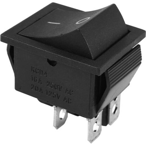 28x21mm AC 250V 16A 4-poliger I/O 2-Positionen DPST-Wippschalter (1/4)
