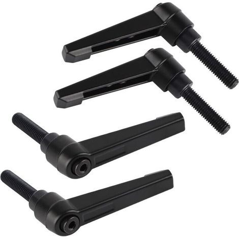 Pair 4PCS Poignées de Serrage Réglables M8, Poignée de Levier de Serrage Rapide en Acier avec 32mm Goujon