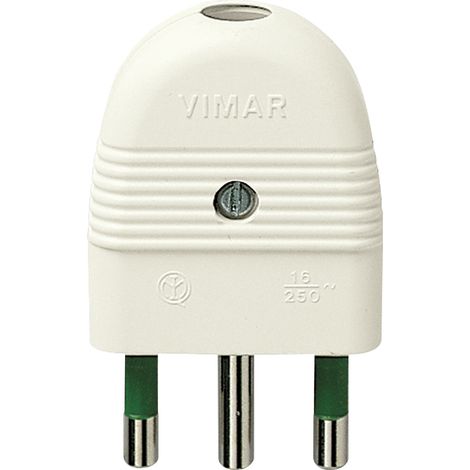 VIMAR - 01026.B 2P+T 16A fiche axiale blanche