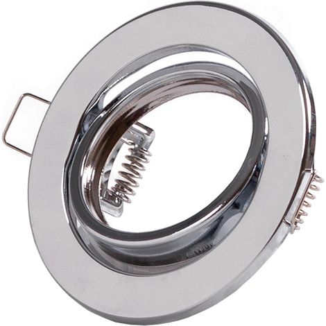 Aro Foco Downlight Circular Basculante "Vepa" Acero 90mm - Cromado